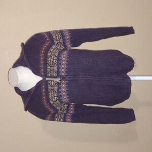 Tiara International Full Zip Cotton/Ramie Blend Cardigan Size M